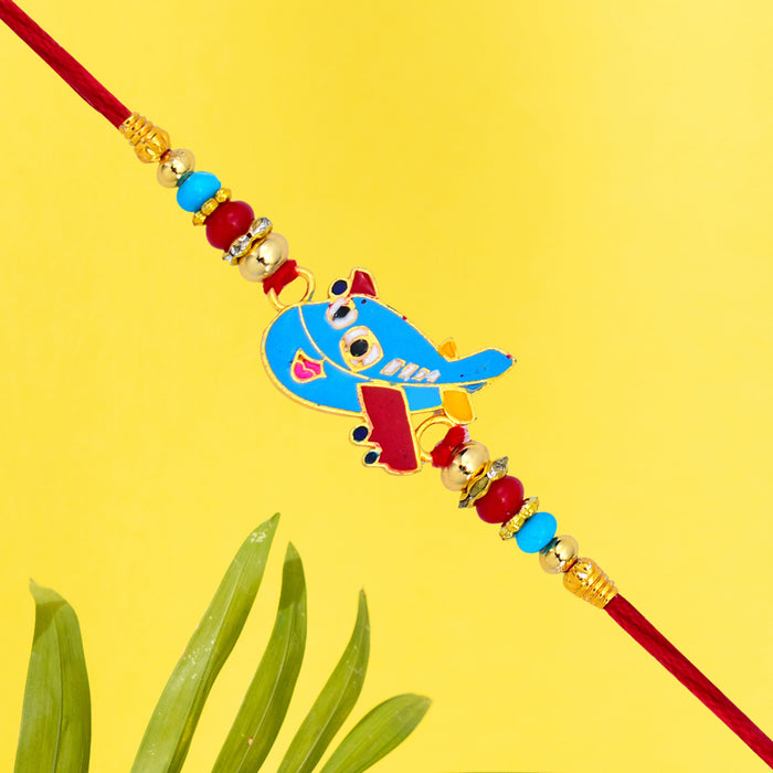 Cartoon Aeroplane Shape Rakhi