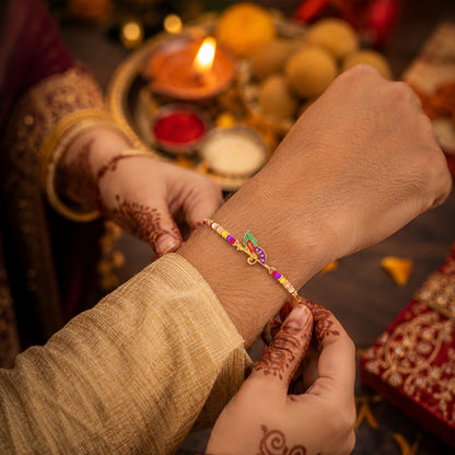 Bird design rakhi with soft thread for comfortable wear