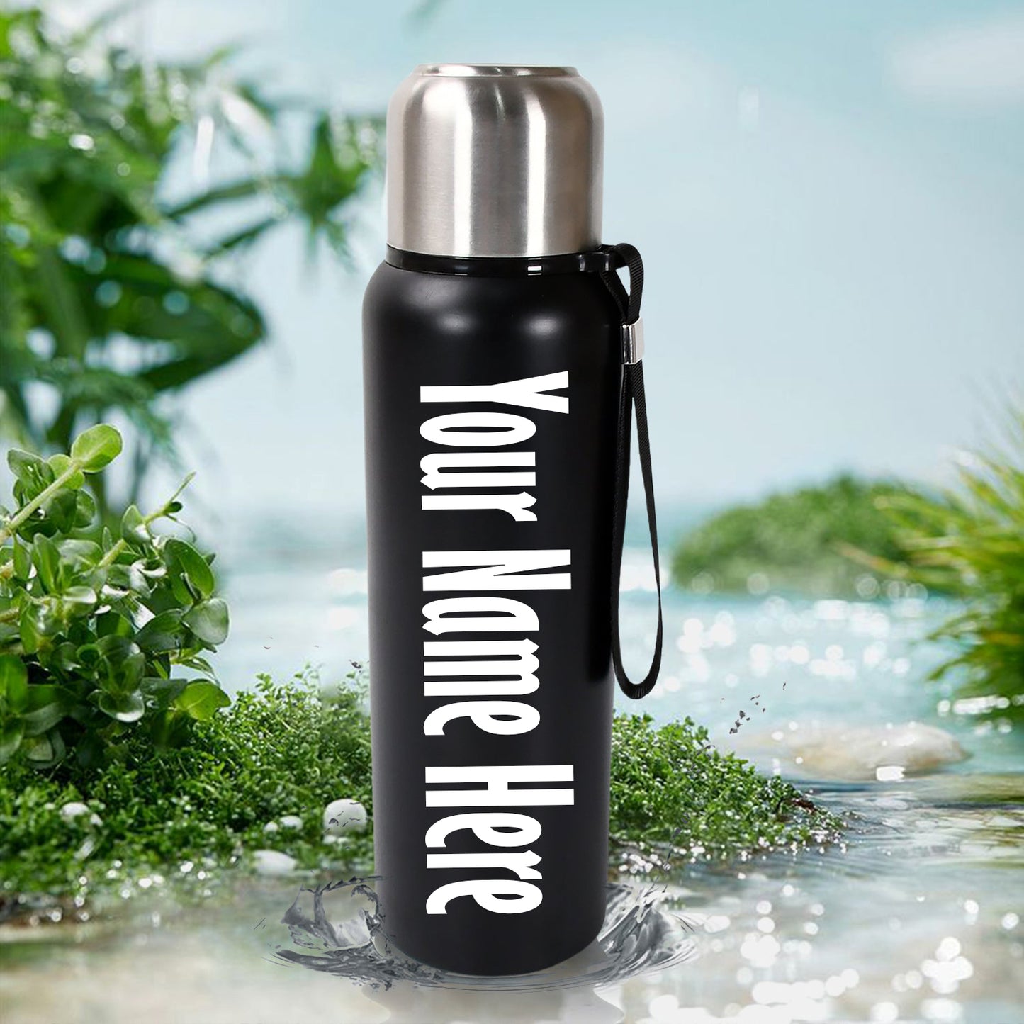 Customize Stainless Steel Water Bottle, Fridge Water Bottle, Stainless Steel Water Bottle Leak Proof, Rust Proof, Cold & Hot Thermos steel Bottle| Leak Proof | Office Bottle | Gym | Home | Kitchen | Hiking | Trekking | Travel Bottle (800ML)