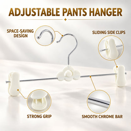 Adjustable Cloud Shape Pants Hangers with Clips for Trousers & Skirts (5 Pc)