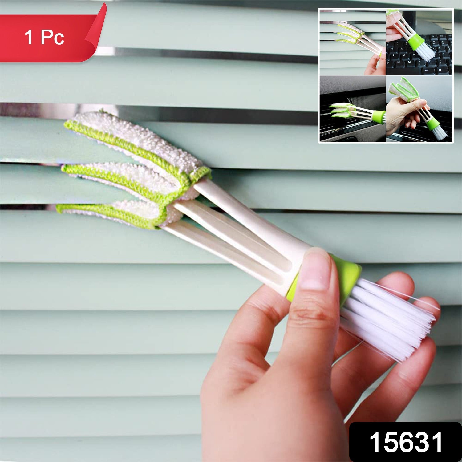 AC vent cleaning brush with ergonomic handle