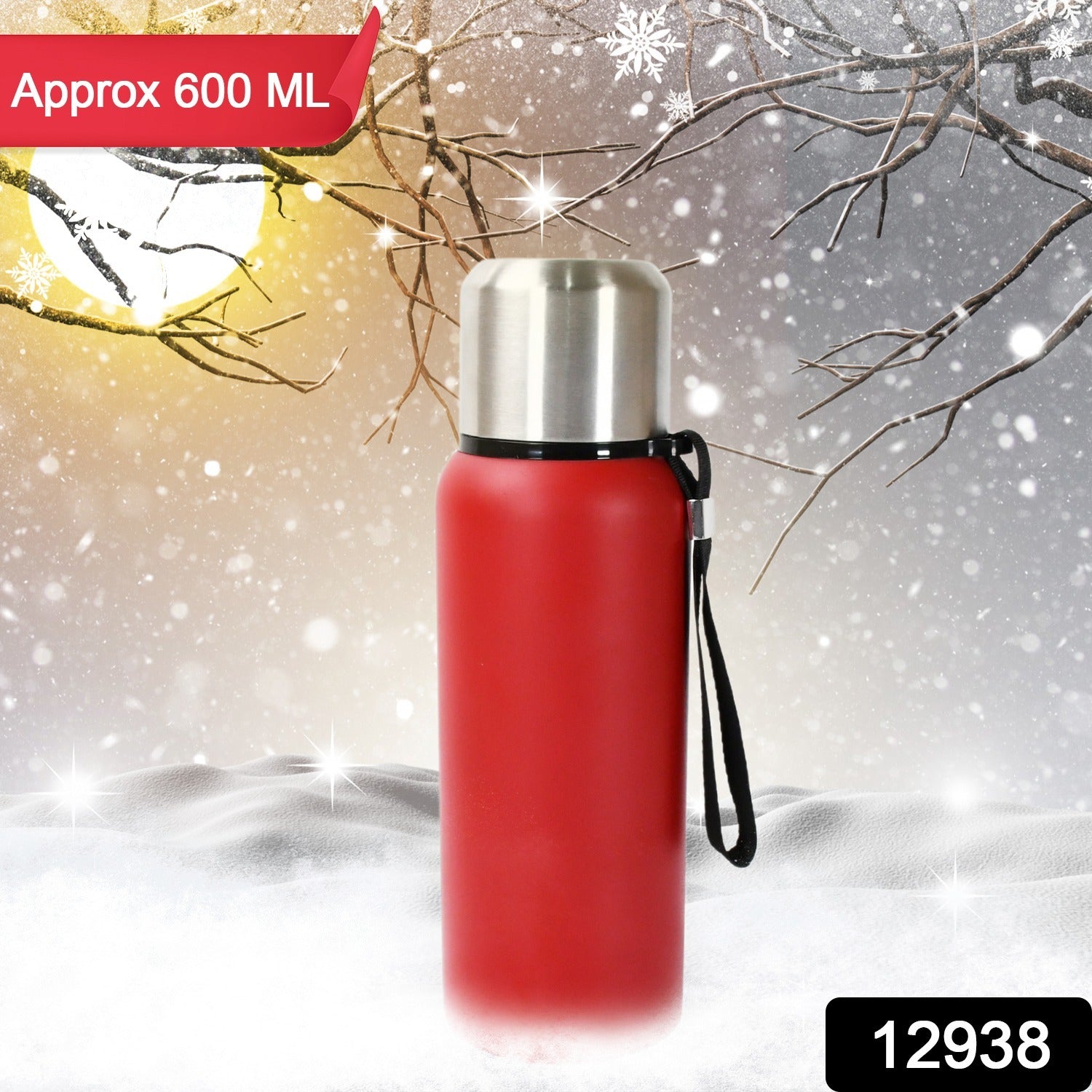 Stainless Steel Water Bottle, Fridge Water Bottle, Stainless Steel Water Bottle Leak Proof, Rust Proof, Cold & Hot Thermos steel Bottle| Leak Proof | Office Bottle | Gym | Home | Kitchen | Hiking | Trekking | Travel Bottle (Approx 600ML)