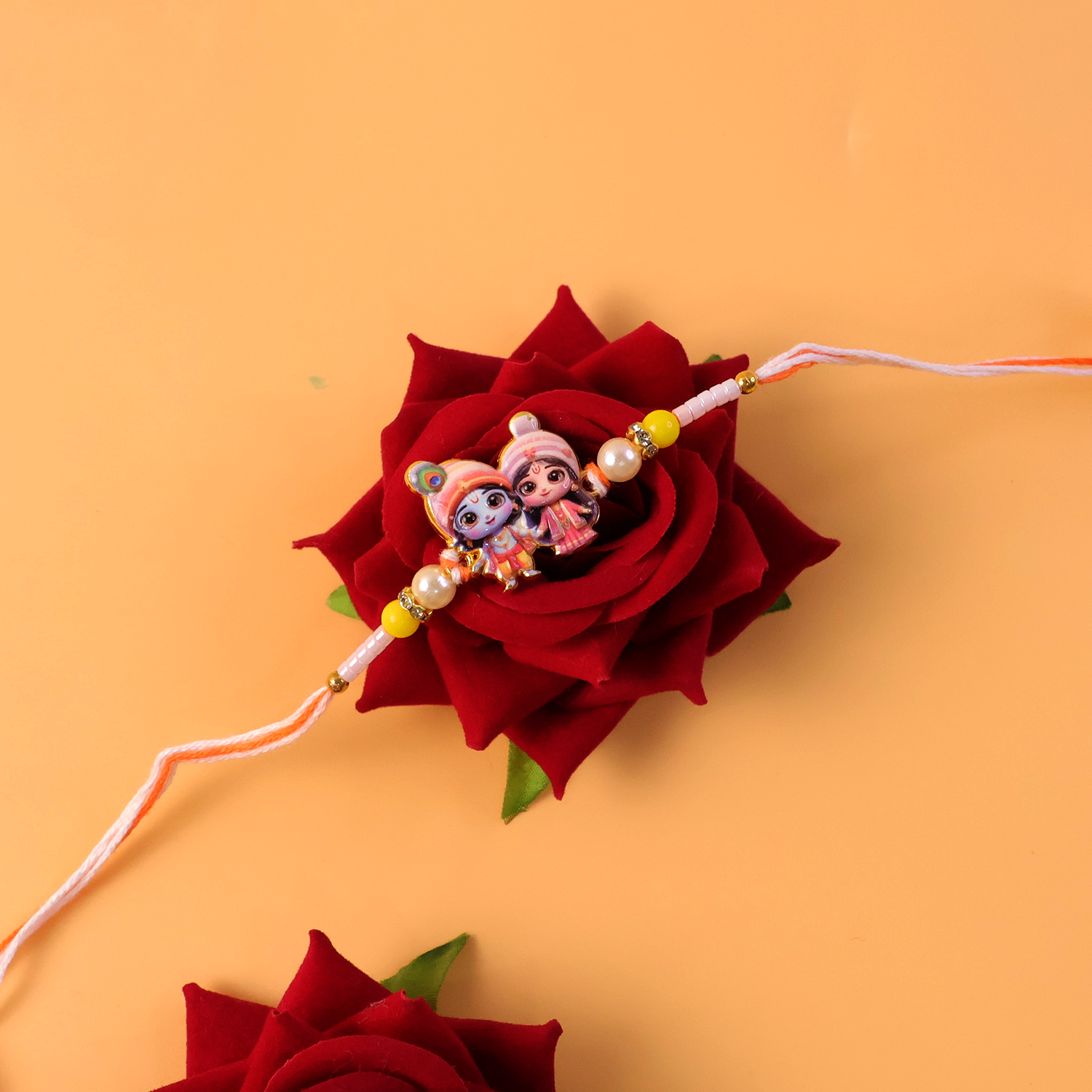 Lord Krishna Radha Rakhi Devotional Gift for Brother (10pcs)