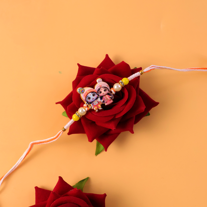 Lord Krishna Radha Rakhi Devotional Gift for Brother (10pcs)