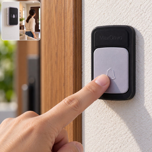Wireless Doorbell with Push Button, 36 Melodies & Adjustable Volume (1 Set)