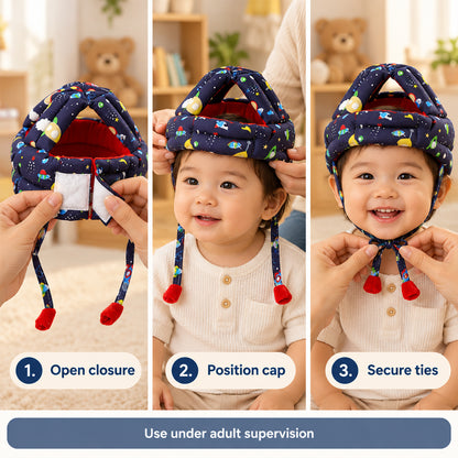 Baby Safety Helmet – Soft Head Protection for Crawling & Walking