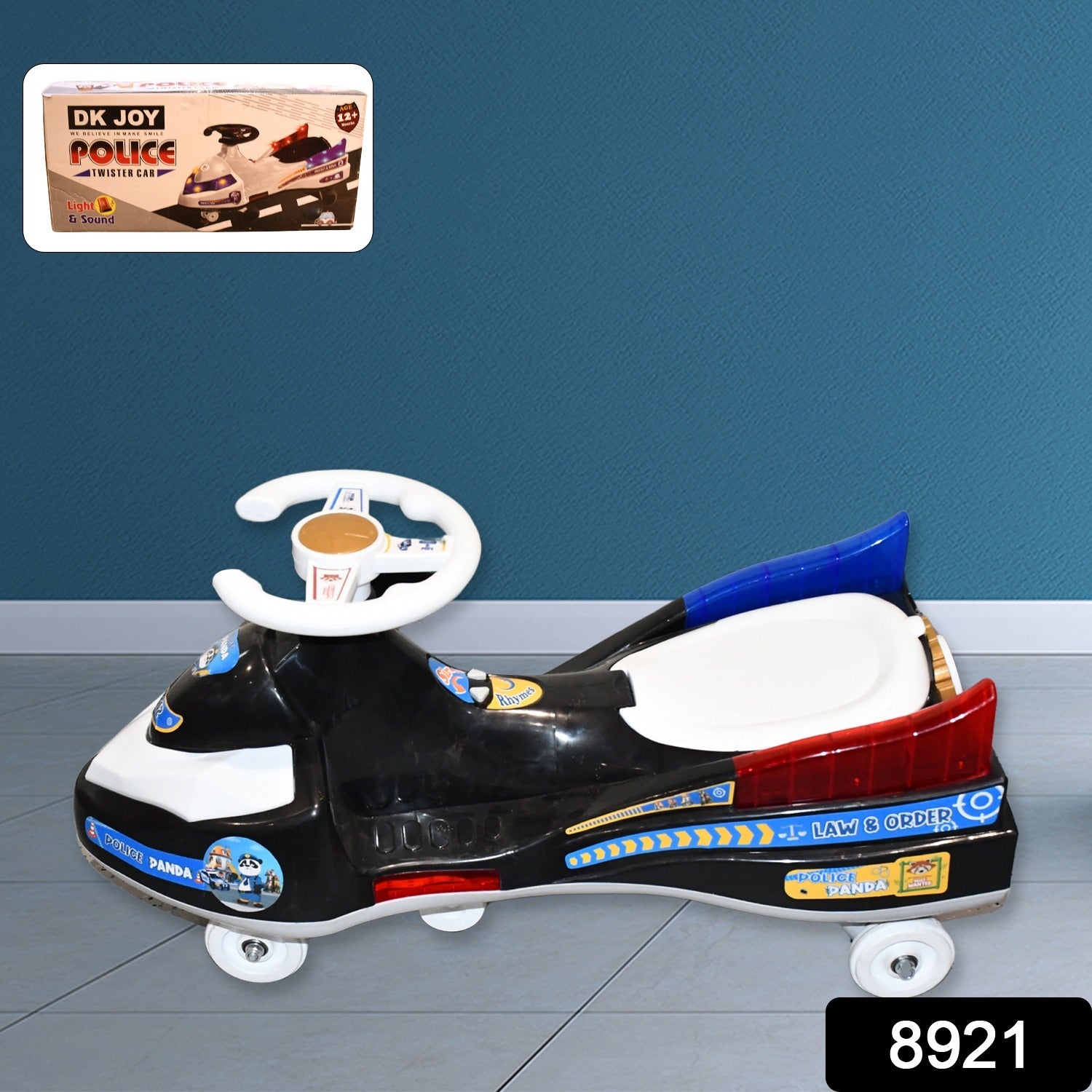 Twisted Police Ride-On Toy Car for Kids With Musical with Lights