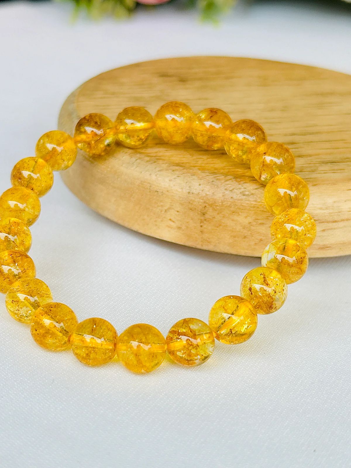 Citrine Crystal Stone Yellow Bracelet