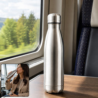 Travel Stainless Steel Water Bottle 500ml Leakproof Durable Hydration (1 Pc)