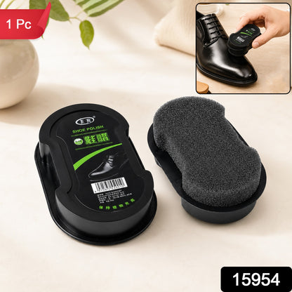 Leather care shoe shine sponge