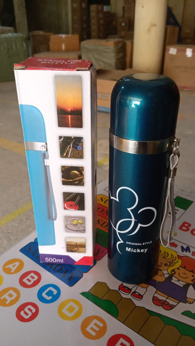 Stainless Steel Thermal mug / Water Bottle, vacuum flask (500 ML / 1 Pc / Mix Color)