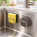Self Adhesive Steel Sink Sponge Holder Hooks for Kitchen Scrubbers (2 Pc)