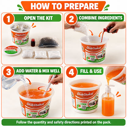 ChakChakat DIY Liquid Soap Making Kit with Mixing Tub and Ingredient Packs
