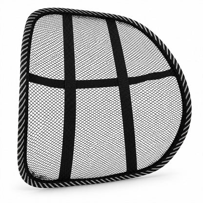Breathable Mesh Car Seat Back Support with Elastic Strap (1 Pc)