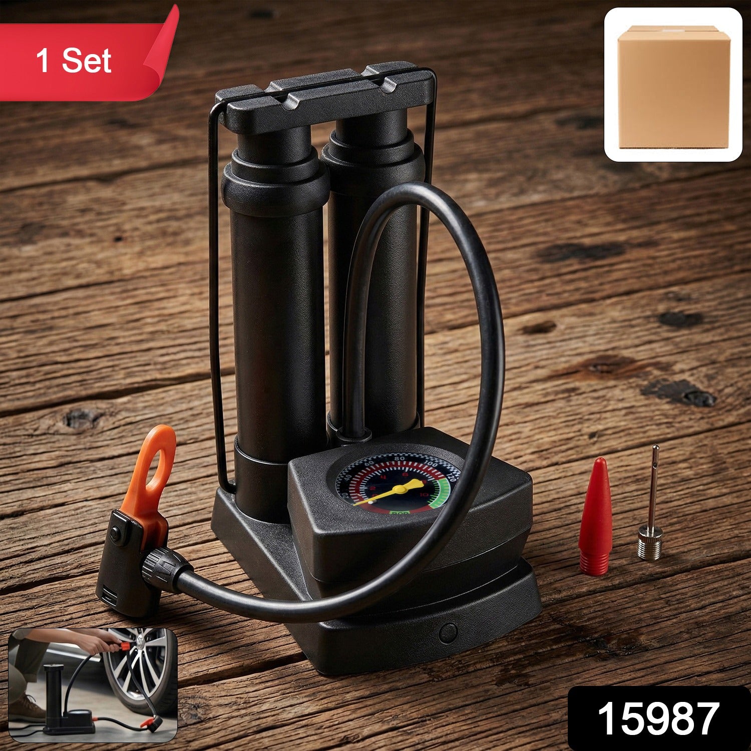 Foot Air Pump with pressure gauge