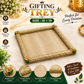 Checks Decorative Gift Tray For Wedding, Festive Occasions And Traditional Gifting