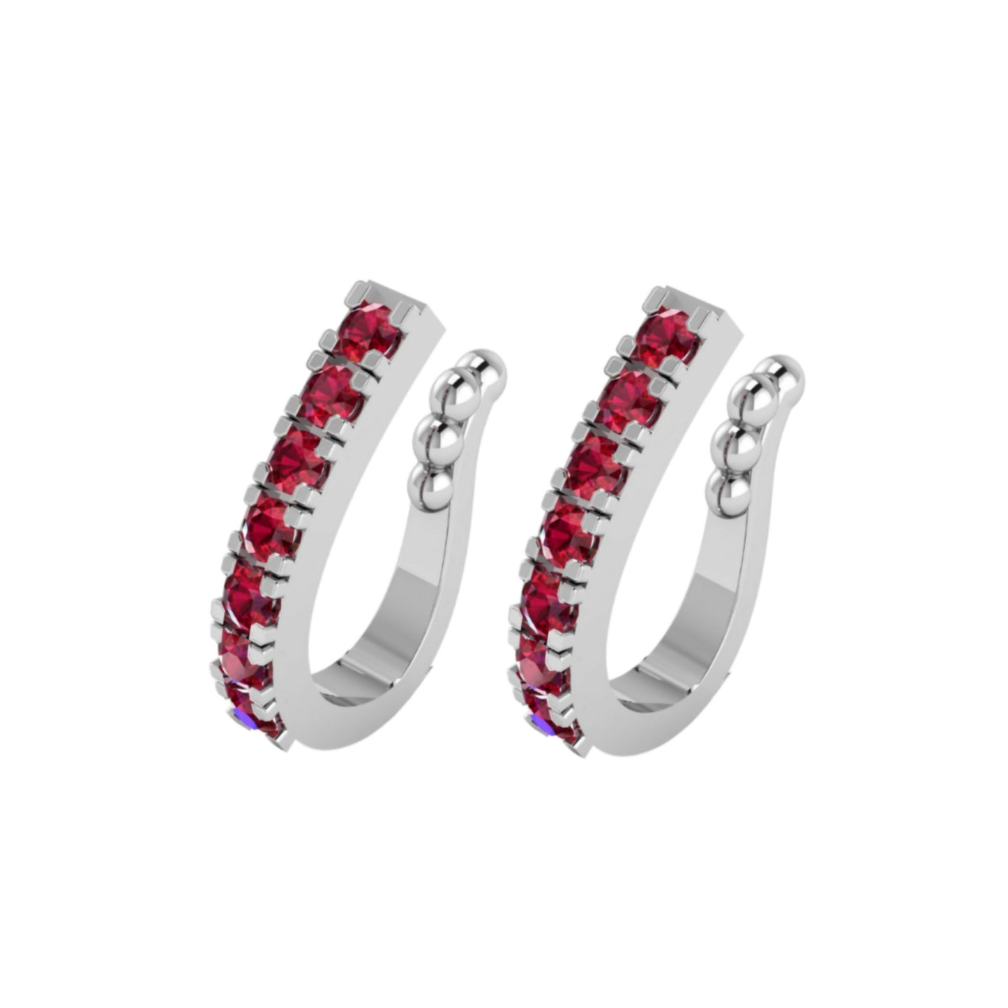 Diamond Stud Nose Pin | Silver/Gold Plated Piercing Jewelry Combo Pack of 2