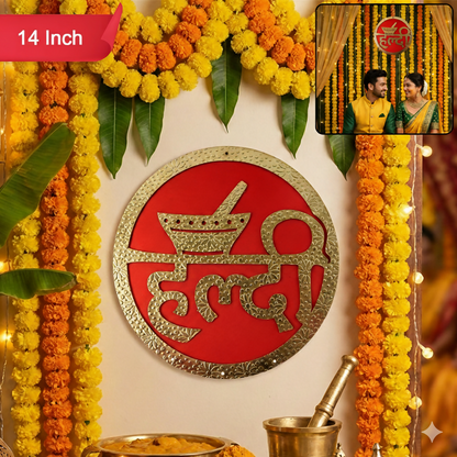 Haldi Ceremony Wall Hanging  Bright Festive Decor for Wedding Functions
