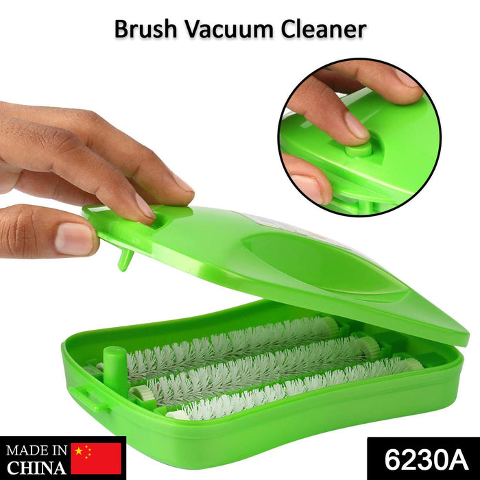 6230A Plastic Handheld Carpet Roller Brush Cleaning with Dust Crumb Collector, Wet, and Dry Brush