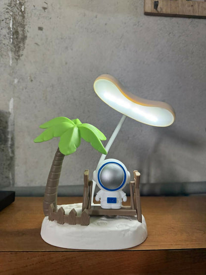 Astronaut Swing LED Desk Lamp with Pen Holder for Kids Room & Study Table