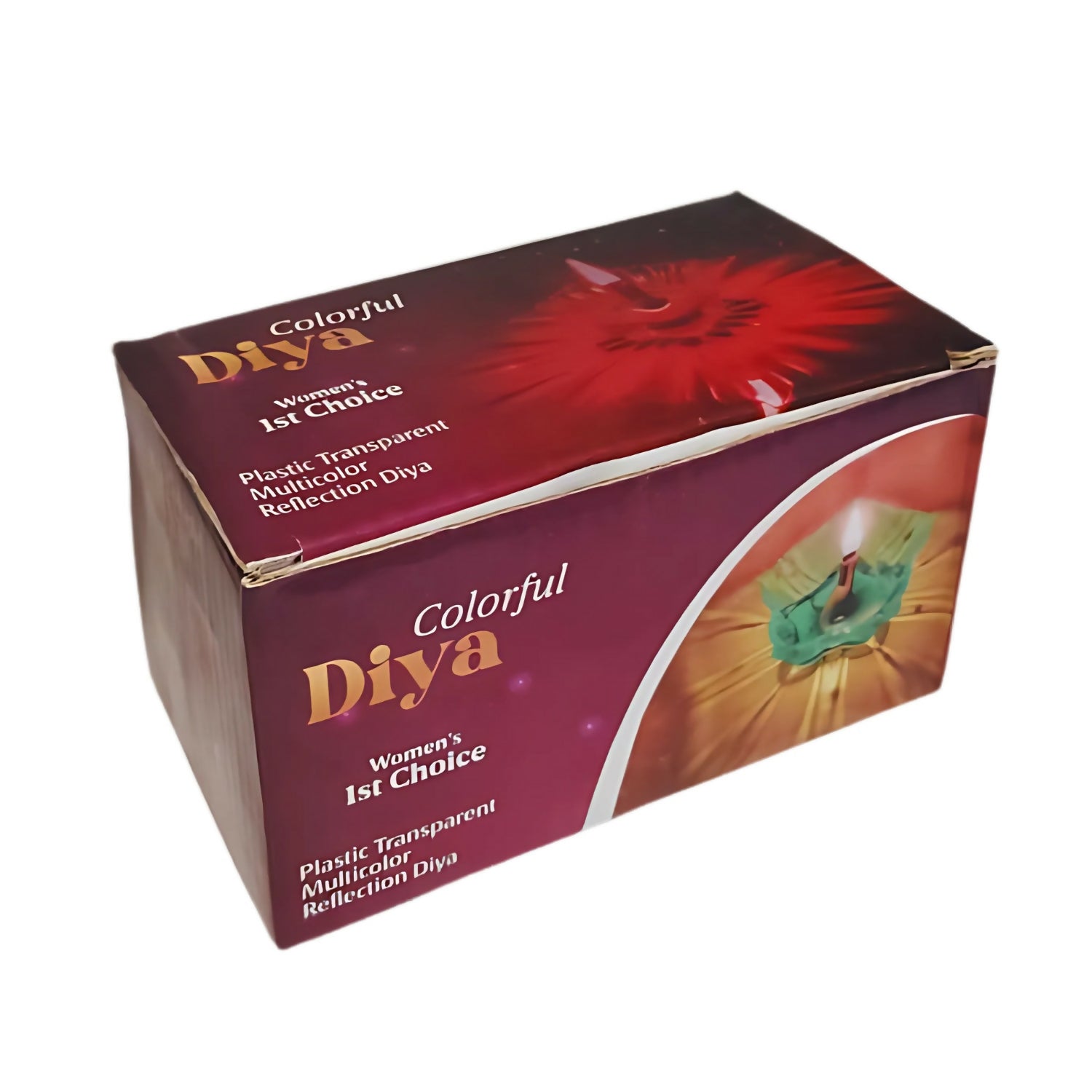 Plastic Colorful Diya Set of 12