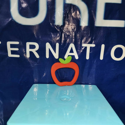Apple shaped silicone baby teether