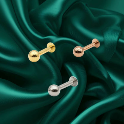Gold plated nosepin stud with secure flat back design for comfort.