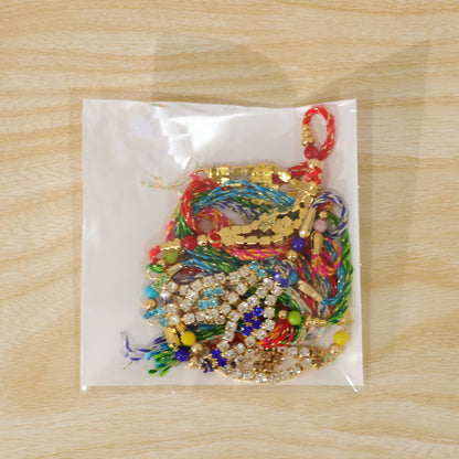 Elongated Diamond AD Stone Rakhi for Raksha Bandhan (Pack of 6)