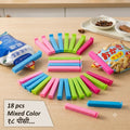 Premium Airtight Food Bag Sealing Clips for Kitchen Storage, Snacks, and Bread Freshness (18 pc, mix colour)