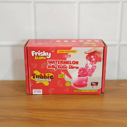 Watermelon Jelly Cube Slime Making Kit for Kids – DIY Tubbie Slime Kit with Activator