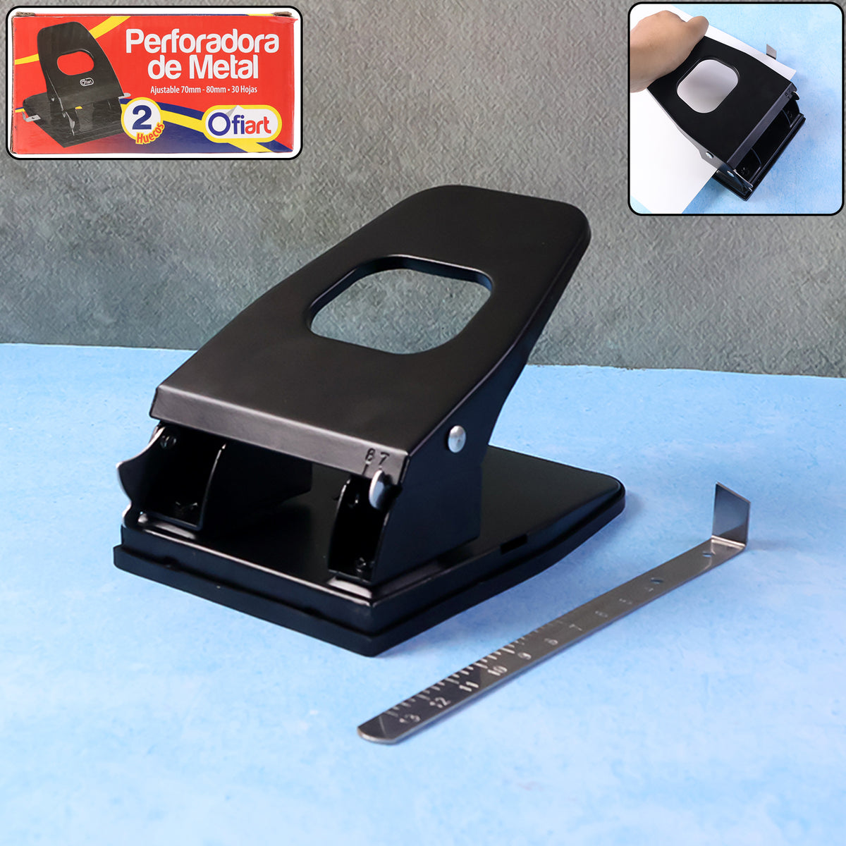 Punch Machine For Files Heavy-Duty Metal 2-Hole Paper Punch Machine