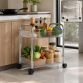 2 Layer Storage Trolley with Wheels – Compact & Movable Organizer