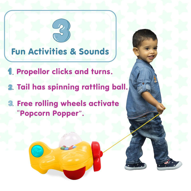 Funskool Giggles 2-in-1 Toddler Gift Set – Shape Sorter Cube & Pull-Along Plane Toy for Early Learning