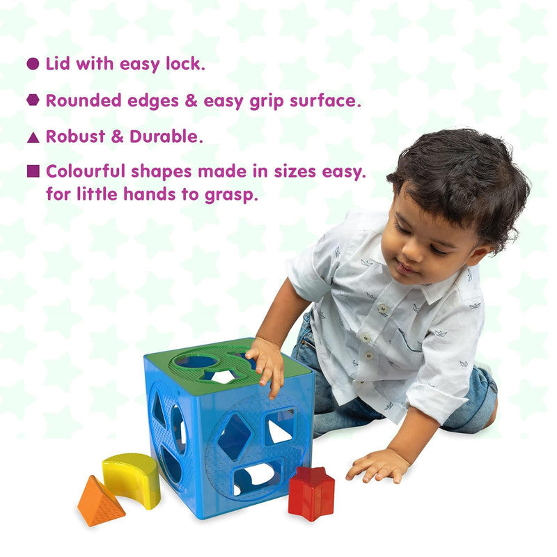 Funskool Giggles 2-in-1 Toddler Gift Set – Shape Sorter Cube & Pull-Along Plane Toy for Early Learning