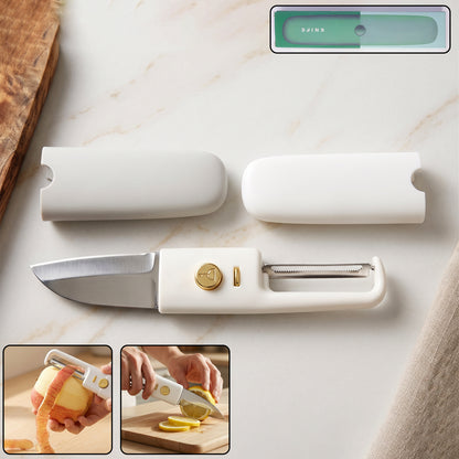 2-in-1 multifunctional knife and sawtooth peeler for fruits and vegetables