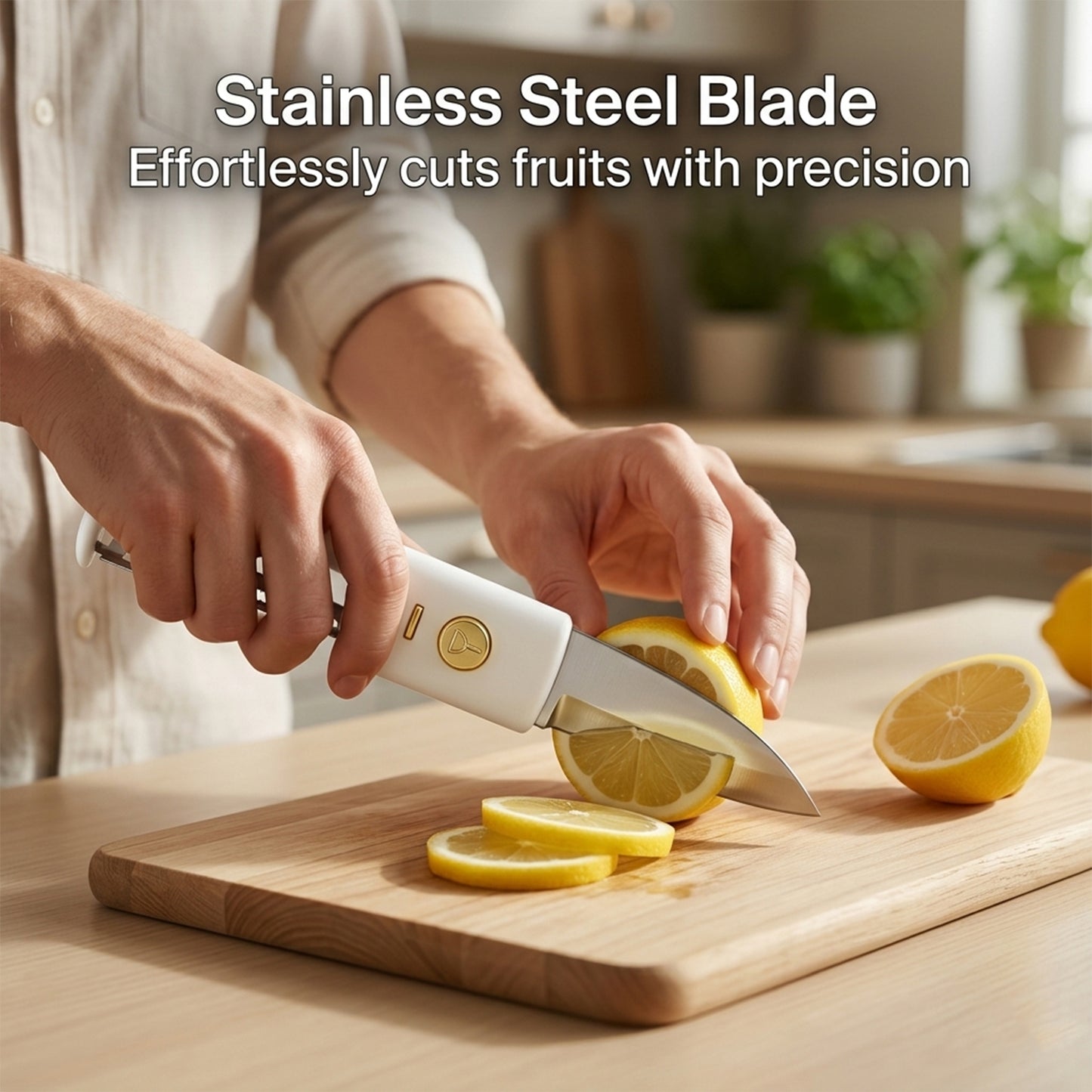 Multifunctional kitchen knife with sawtooth peeler folded