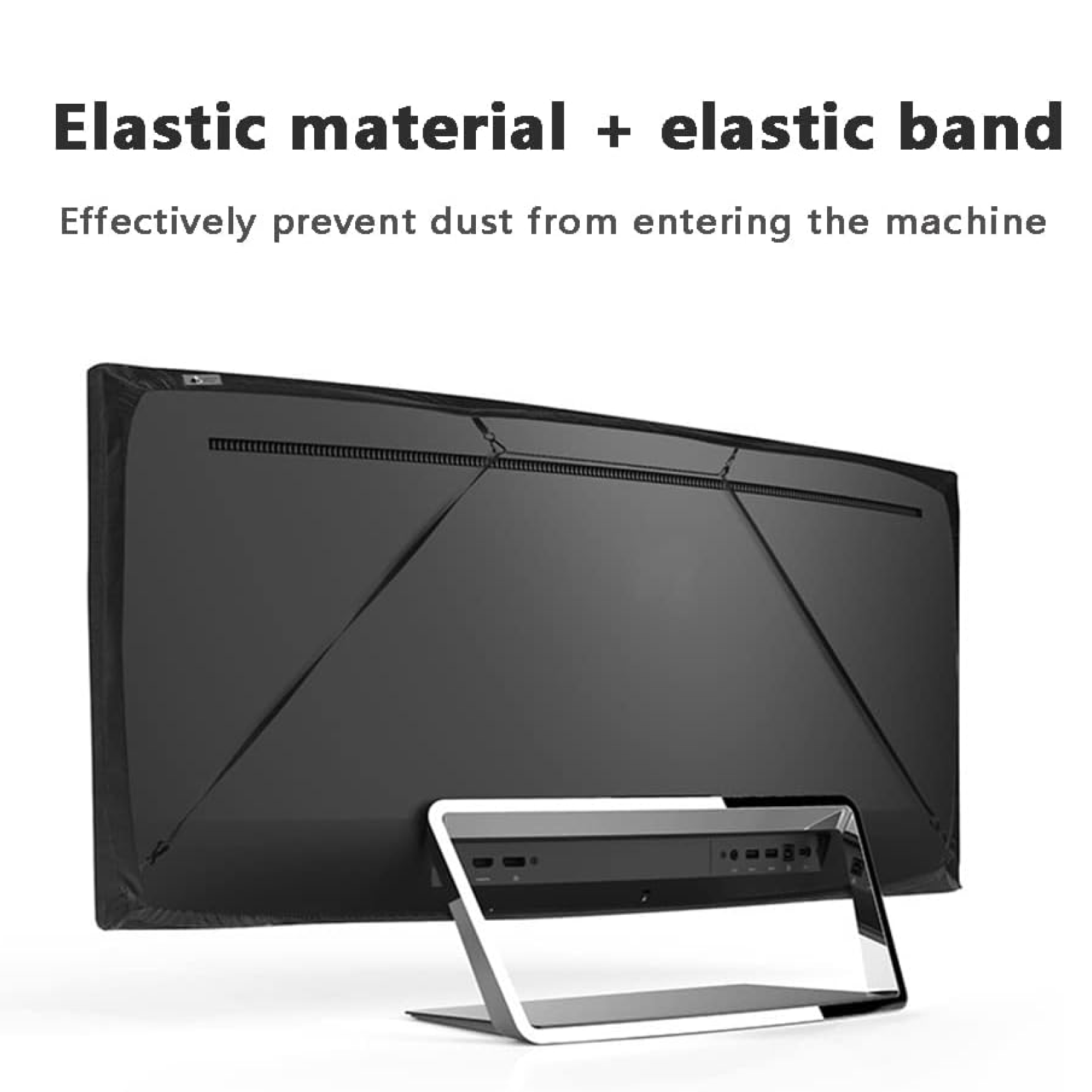 Elastic edge on TV dust cover