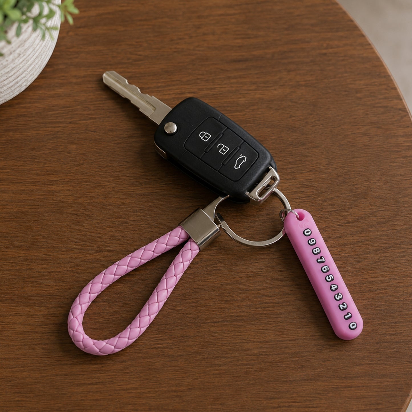 Number plate keychain components