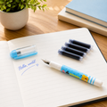 Liquid Ink Pen Set – Cute Cartoon Design with Refillable Cartridges