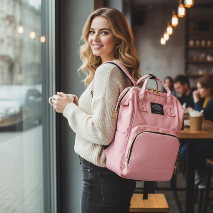 बहुउद्देशीय बड़ी क्षमता वाली माँ का बैकपैक डायपर बैग (1 पीस / 17 पॉकेट / बड़ा)