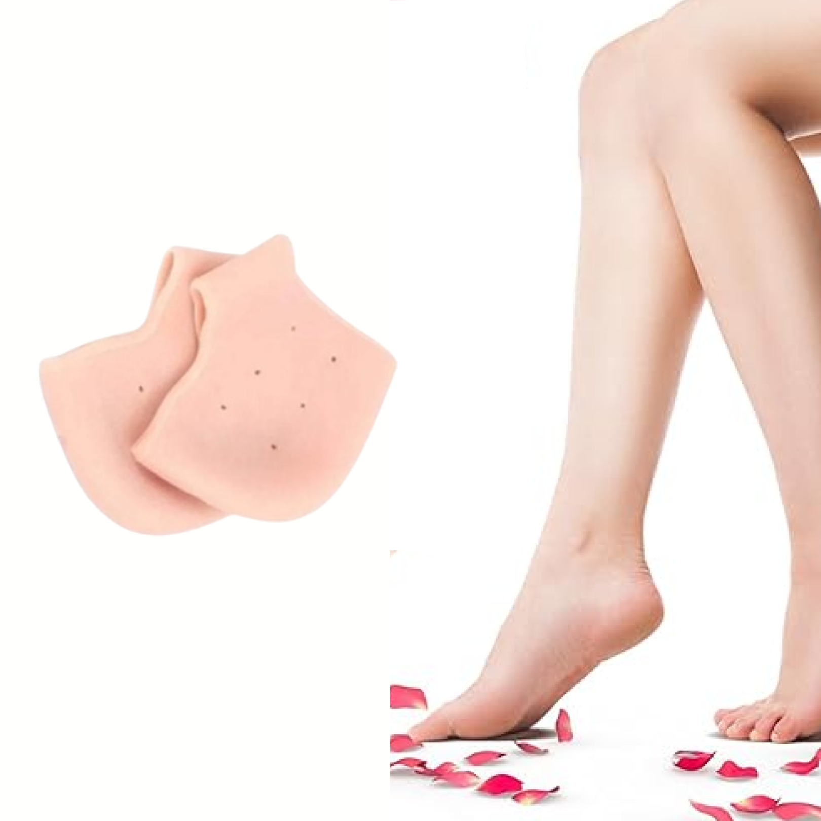 Anti Crack Silicone Half Gel Heel And Foot Protector Moisturizing Socks