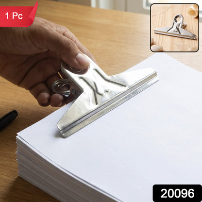 Metal paper binder clip view 2