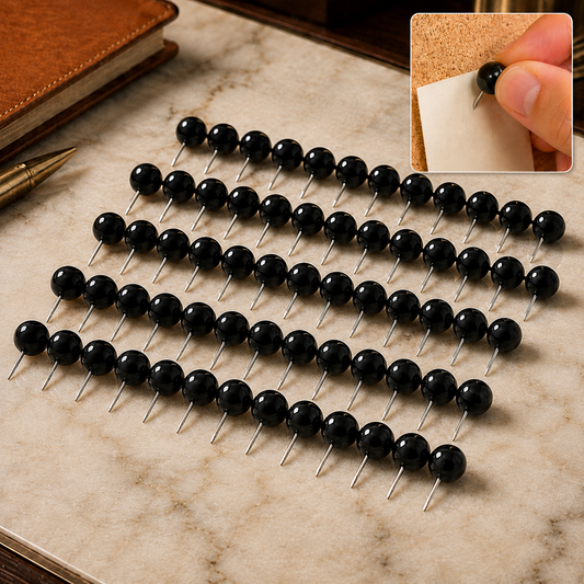 Round Head Push Pins – Strong Steel, Secure Pinning (80 Pieces)
