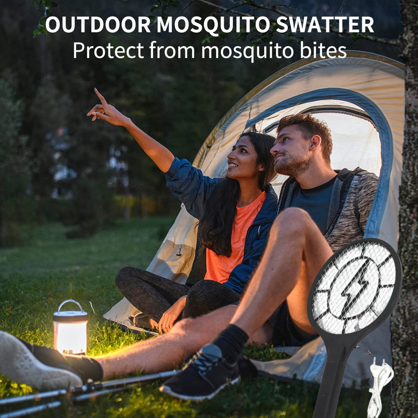 मच्छर मारने वाला रैकेट रिचार्जेबल हैंडहेल्ड इलेक्ट्रिक फ्लाई स्वैटर मच्छर मारने वाला रैकेट बैट, इलेक्ट्रिक कीट मारने वाला (गुणवत्ता सुनिश्चित) (केबल के साथ)