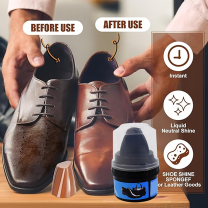 Instant Shoe Shine Sponge with Liquid Polish (1 Pc)
