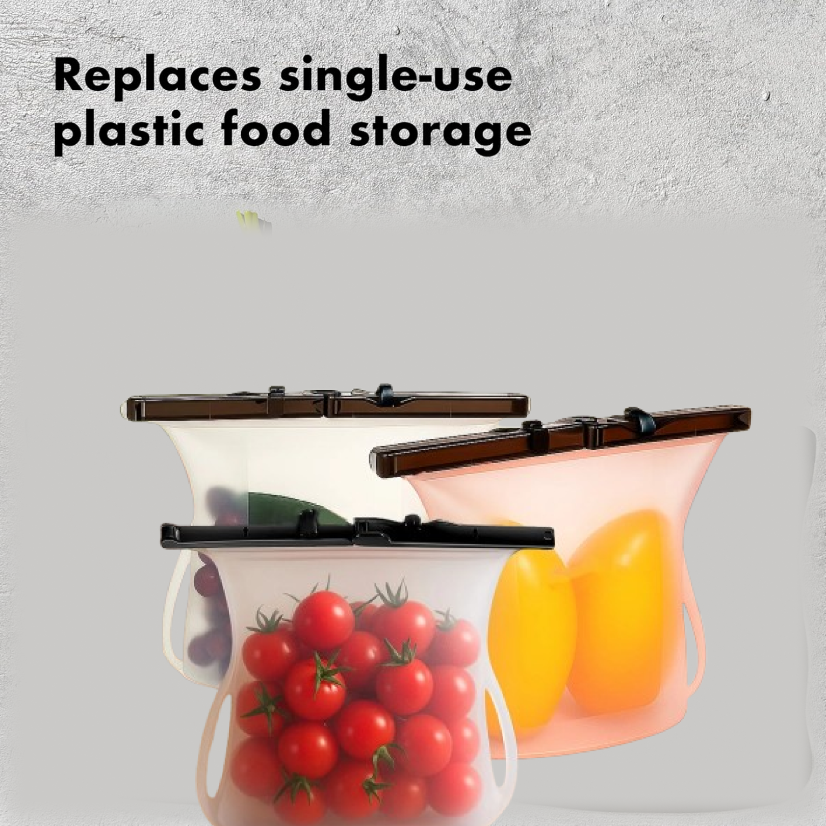 पर्यावरण अनुकूल खाद्य भंडारण: पुन: प्रयोज्य सिलिकॉन बैग (3-पैक) - रिसाव रहित और सुरक्षित