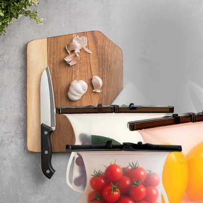 पर्यावरण अनुकूल खाद्य भंडारण: पुन: प्रयोज्य सिलिकॉन बैग (3-पैक) - रिसाव रहित और सुरक्षित