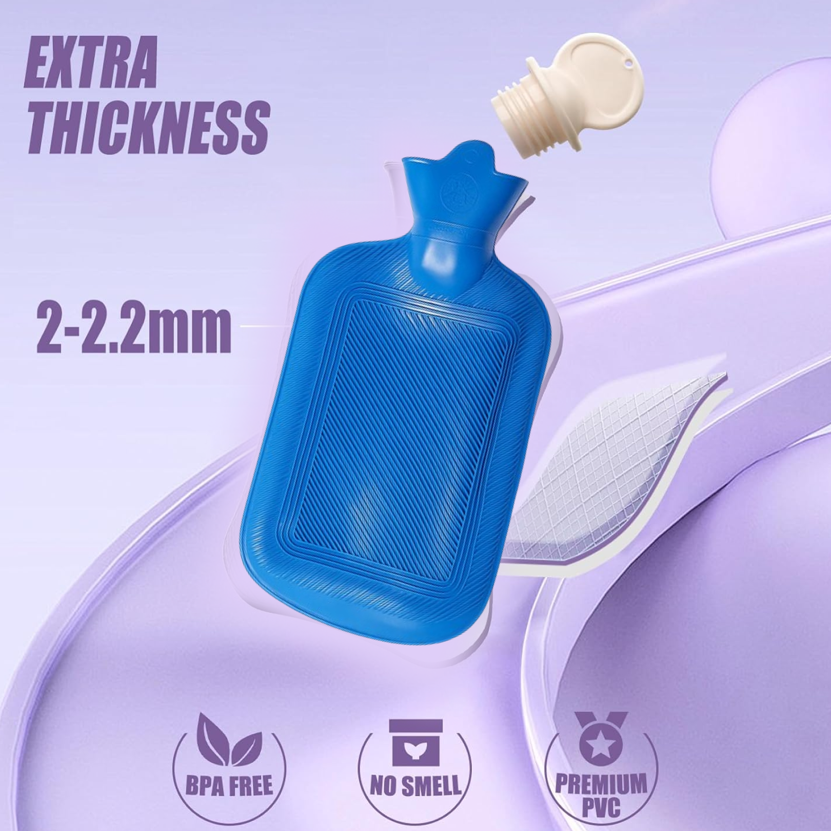 दर्द से राहत के लिए (छोटा) रबर गर्म पानी हीटिंग पैड बैग