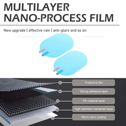 एंटी फॉग एंटी स्क्रैच इंटीरियर रियरव्यू कार मिरर फिल्म वाटरप्रूफ एचडी क्लियर प्रोटेक्टिव स्टिकर फिल्म सुरक्षित ड्राइविंग, कार मिरर, साइड विंडो के लिए