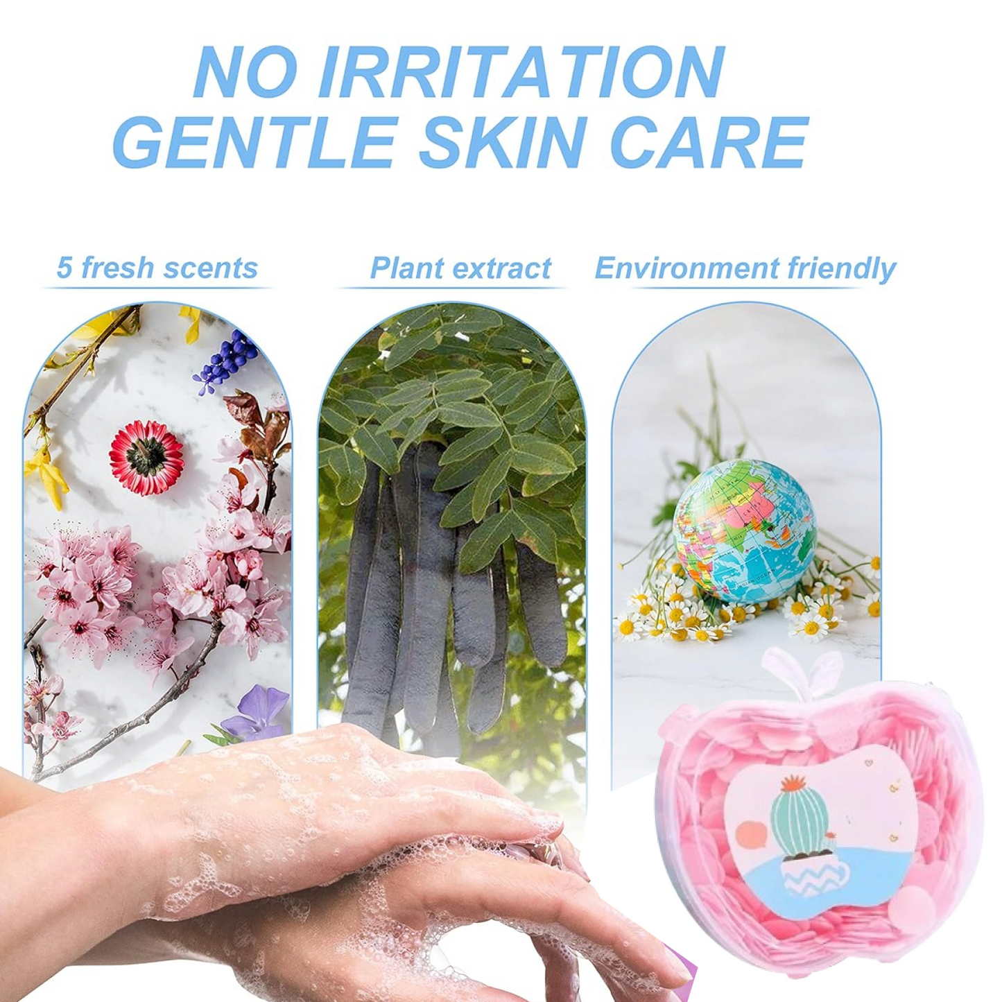 एप्पल डिज़ाइन सॉफ्ट पेपर साबुन